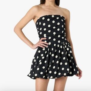 New The Drop Rhett Strapless Polka Dot Mini  Dress size Large